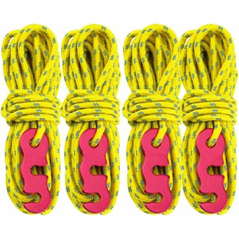 VURAHOME - Corde paracorde réfléchissante de 4M avec tendeur de corde pour le camping de bâche de tente (1/5)