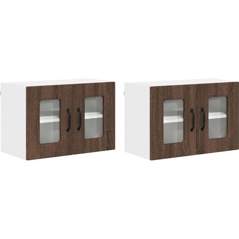 Meuble mural de cuisine,Armoire de cuisine 2 pcs Chêne brun 60 x 31 x 40 cm CFW54096 (1/5)