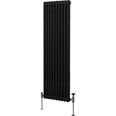 Traditional 2 Column Radiator - 1800 x 472mm - Black