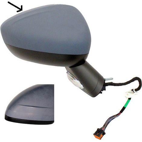 Rétroviseur électrique droit à peindre chauffant avec sonde Citroen C4 2 2010-2018