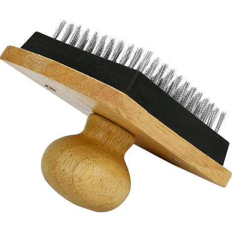 Brosse de Nettoyage pour Four à Pizza et Pierre à Pizza – Poils en Acier Inoxydable Résistants à la Chaleur (1/4)