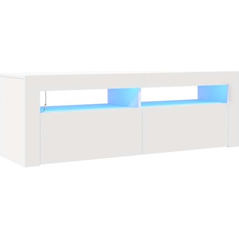 Maison Exclusive - TV-Schrank mit LED-Leuchten Weiß 120x35x40 cm