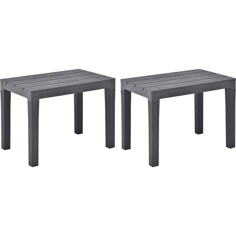 vidaXL Panchine da Giardino 2 pz Antracite in Plastica