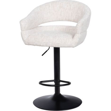 Amadeus - Tabouret de bar en tissu beige Eddy (lot de 2) (1/3)
