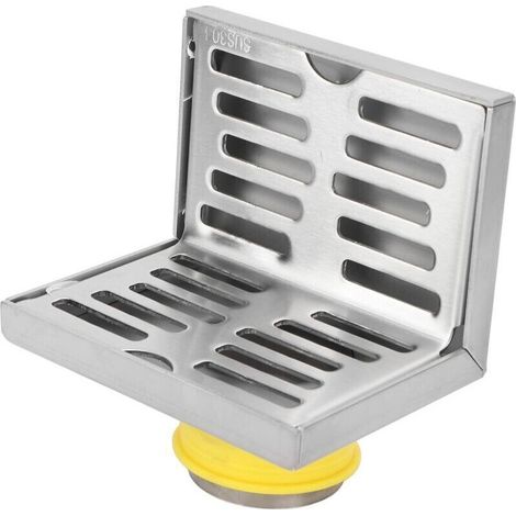 Siphon de Sol d'angle, Siphon de Sol latéral en Acier Inoxydable, Filtre Solide pour déchets de Drainage Horizontal en Forme de L (1/4)