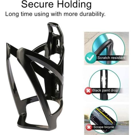 Porte-Bidon - Polycarbonate - Compatible Tous Vélos - 2 Pièces - Noir (1/5)