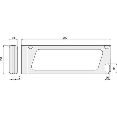 SOPORTE EST. ZAMAK KANSAS L300 IZQUIERDA CROMO (1/2)
