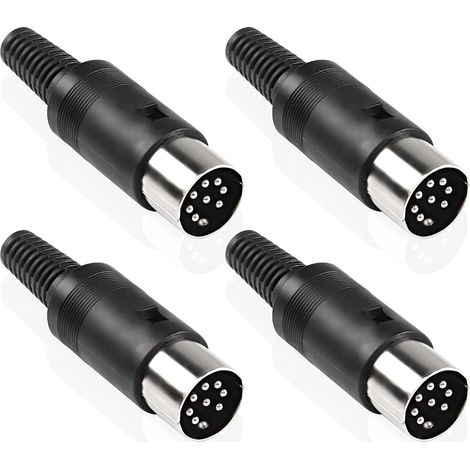 connecteur mâle Din 5 broches, connecteurs Din 5 broches MIDI câble adaptateur audio socket borne de soudage pour mélangeur, batterie électronique, clavier Midi (8 broches) (1/5)