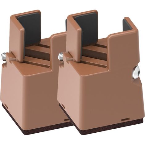 2 Pièces Rehausseurs de Pieds de Lit Réglables 22-42mm (1/5)