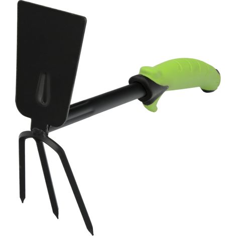 Rastrello da giardino con zappa a una mano in acciaio con impugnatura ergonomica in TPR (1/5)