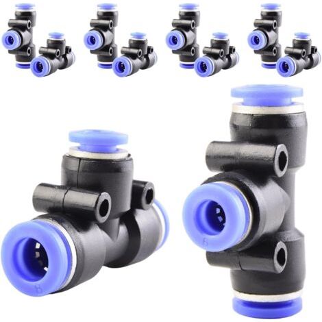10 pièces 16 mm répartiteur en Y à 3 voies, raccord pneumatique, rapide plastique raccords Push to Connect, adaptateur de conduite d'air PY - PEG8-6-8mm (1/5)