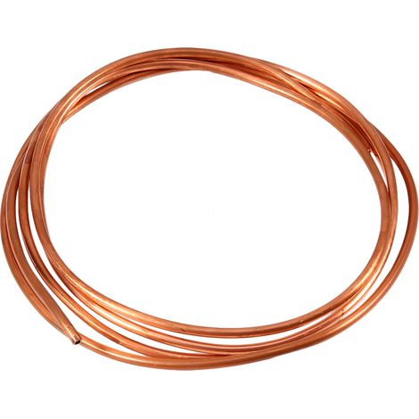 Tubo flessibile in rame – 2 m – diametro esterno 4 mm x diametro interno 3 mm – per impianti idraulici/refrigerazione