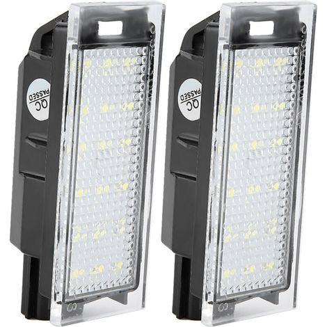 Luce targa, 2 pezzi di luce targa a LED per auto adatta per Twingo/Clio/Megane/Lagane (18 perline luminose a LED) (1/5)