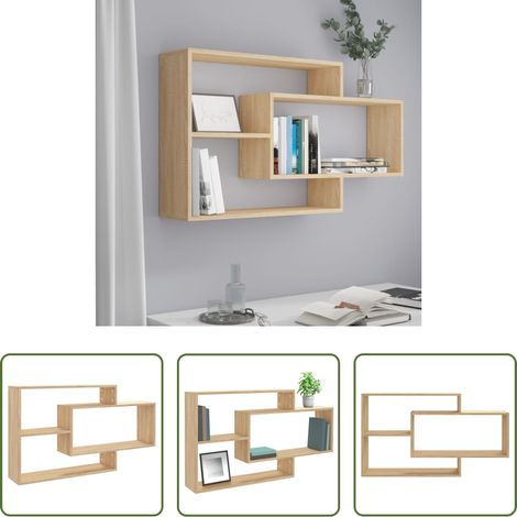 Holzregal - Wandregale Sonoma-Eiche 104x20x58,5 cm Holzwerkstoff (1/5)