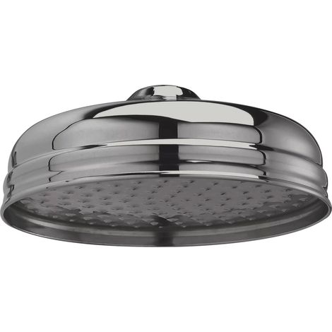 Hudson Reed Apron Fixed Shower Head 200mm Diameter - Brushed Pewter (1/2)