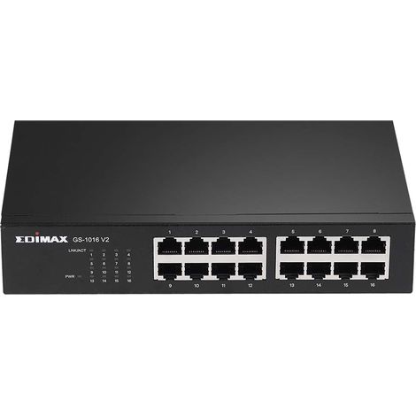 Switch di Rete Gigabit a 16 Porte Nero EDIMAX GS-1016 V2 (1/5)