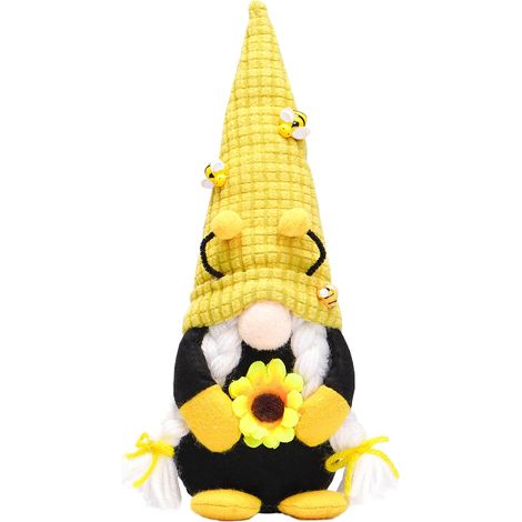 Figurine Tournesol - Décoration Maison Fête et Vacances - En Tissu - 20 x 10 x 8 cm - 1 Pièce (1/5)