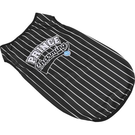 Gilet à rayures verticales pour animaux de compagnie, coupe ample classique, protège des coups de soleil et prévient la perte de poils. Vêtements pour animaux de compagnie et chiens, noir, taille 5XL. (1/5)