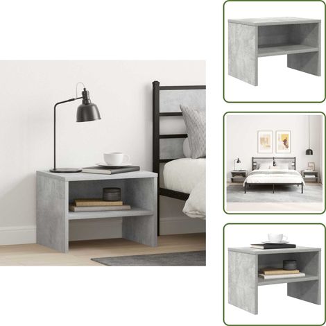 Table de chevet Gris béton 40x30x30 cm Bois ingénierie - Table De Chevet - Meuble De Chambre - Commode - Table Nuit - Rangement (1/5)