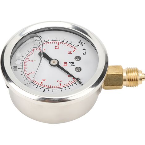 Manomètre radial Y60 1/4 BSP 14 bars TS-PGG604 pour mesure de pression industrielle et domestique (1/5)