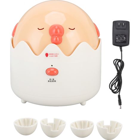 Agitateur à œufs électrique, prise US 100-240V, ABS alimentaire renforcé, socle silicone doré, shaker à œufs pour maison (1/5)