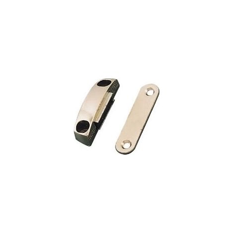 Loqueteau magnétique - Force : 4 kg - Hauteur : 50 mm - Décor : Nickelé - Largeur : 14 mm - ITAR