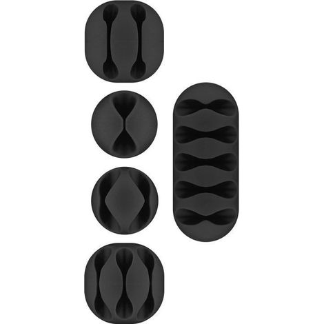 Goobay 70683 organizzatore di cavi  Clip da tavolo/a parete per cavi Nero 5 pezzo/i (1/5)