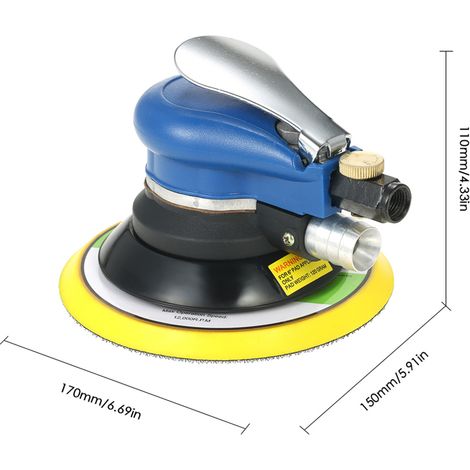 Ponceuse pneumatique 6 pouces 10000 tr/min, outil de polissage pour peinture automobile, meuleuse et polisseuse électrique pour le travail du bois