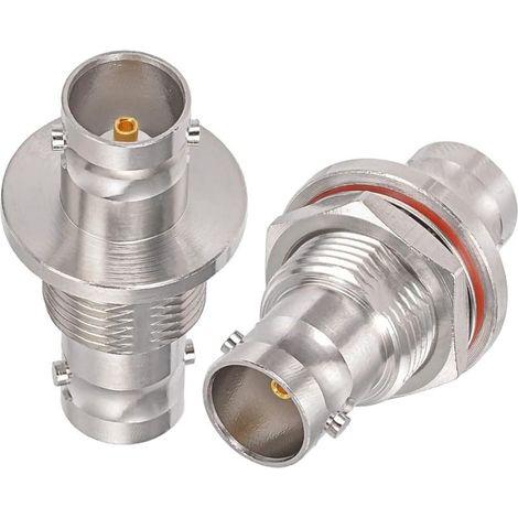 75-Ohm BNC female-to-female barrel connector, low-loss RF coaxial adapter, supports HD-SDI/3G-SDI/4K/8K for monitor, security camera, DVR recorder (2 pieces) (1/5)
