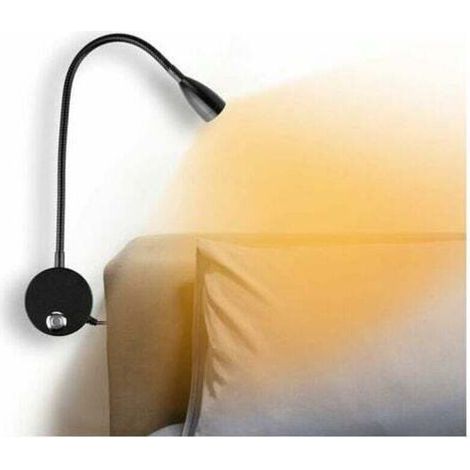 Lampe de chevet et lecture LED ACKERMAN avec col de cygne flexible, interface USB, interrupteur tactile et réglage d’intensité, pour chambre ou usage enfant (1/5)