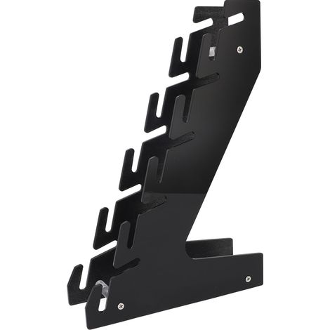 Porte-chapeaux mural en acrylique noir, pouvant contenir jusqu'à 10 chapeaux. Idéal pour une chambre ou un dressing. (1/5)