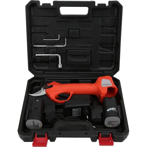 Sécateur Électrique Sans Fil 16,8V Lithium Rechargeable, Outil de Jardin avec Batterie 2 Pièces et Chargeur, Prise EU 100-240V, Coupe Branches (1/5)