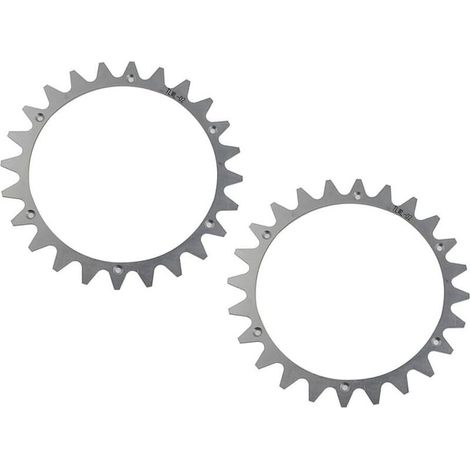 Crampons de traction en acier inoxydable pour tondeuse à gazon Landroid WR153E/WR155E/WR147E/WR148E - Kit de 2 pièces avec 12 têtes fraisées pour vis torx, roue 220 mm (1/5)