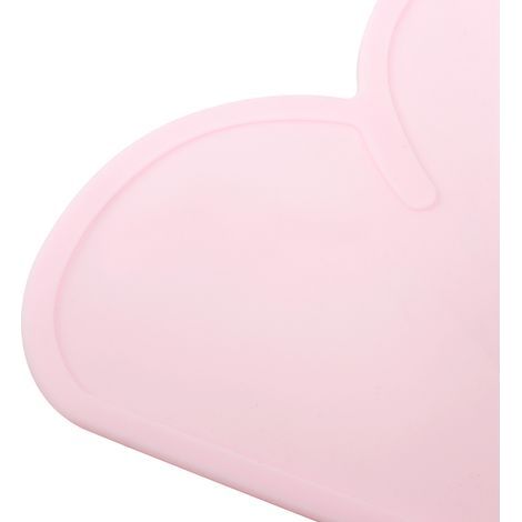 2 pièces Nappe de Table Enfant en Forme de Nuage, Assiette Anti-Chaleur Imperméable en Silicone - Rose (1/5)