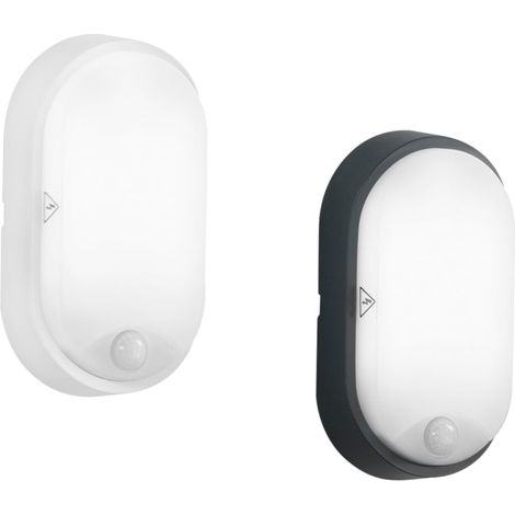 Plafoniera LED da esterno SENSITIVE bianca con sensore di movimento regolabile 14W 4000K (luce naturale) (1/2)