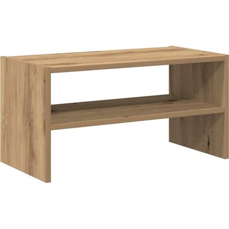 Étagère à chaussures empilable, en chêne massif, 60 x 30 x 30,5 cm (1/5)