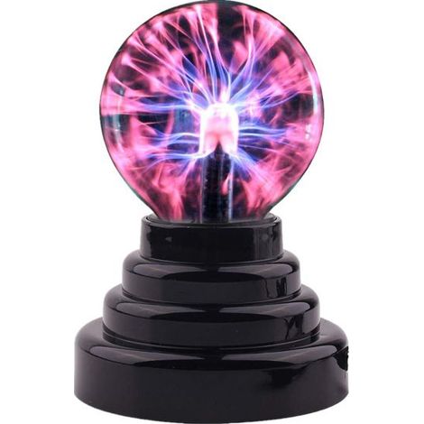 Lampe plasma boule trois pouces tactile avec alimentation USB ou batterie deco pour chambre cadeau pour Noel et Saint Valentin (1/5)