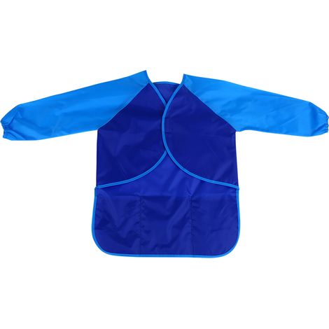 Dessin d'enfant, blouse de table, tablier, bleu