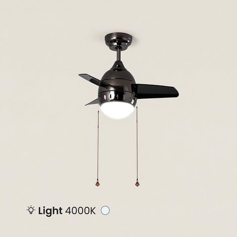 Ventilatore da Soffitto LED Nero 66 cm Modern 4000K (1/5)