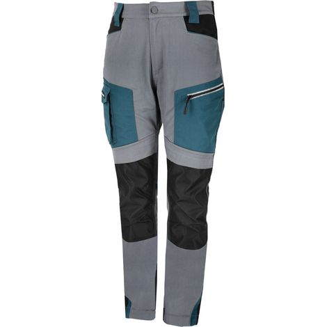 Pantaloni da donna grigio-nero-turchese, "2XL", CE, lahti