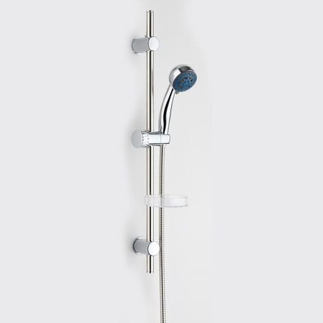 SALISCENDI DOCCETTA 3 GETTI GERANIO EFFE - ABS CROMATO TUBO MM 19 + FLEX CM 150 + D.MM 74 - 1 pezzo (1/2)