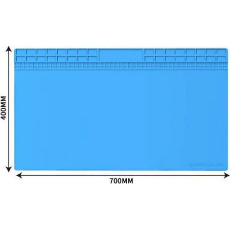 Tapis de Réparation Antistatique 700×400 mm – Silicone Résistant 500°C Antidérapant Pour Soudure Électronique (1/2)