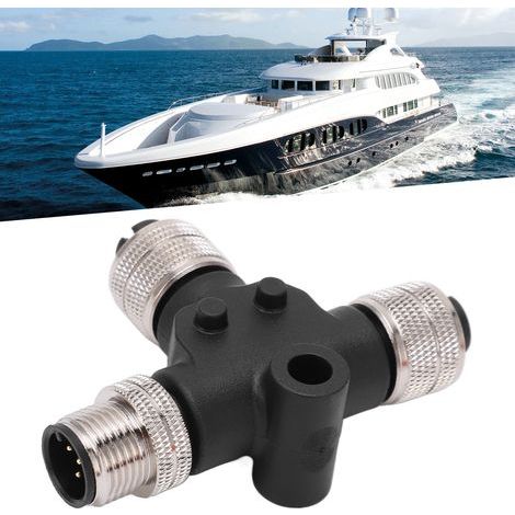 Conector en T impermeable IP67 de 5 pines NMEA 2000 M12 para redes Lowrance (1/5)