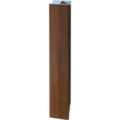 Giunzione lineare per zoccolo in PVC H 15 cm. noce scuro