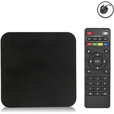 4K-TV-Set-Top-Box mit Mediaplayer für Android 7.1 (Videoformate) – UK-Stecker – 4 GB RAM, 64 GB Speicher