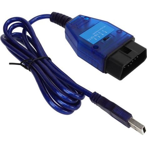 câble adaptateur OBD II Câble de Diagnostic OBD2, puce FT232RL, Transmission Stable et précise pour A2 A3 A8 TT auto outil (1/4)