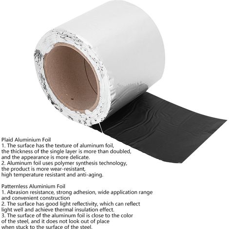 Ruban adhésif étanche 10 x 500 cm, ruban adhésif étanche, feuille d'aluminium quadrillée (1/5)