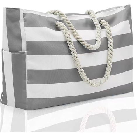1 Sac de plage, zippé, étanche, grand cabas, polyvalent, famille voyage sport (1/5)