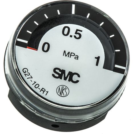 Manomètre SMC, 0 MPa, 1bar à 1 MPa, 10bar, Ø cadran 26mm ( Prix pour 1 )
