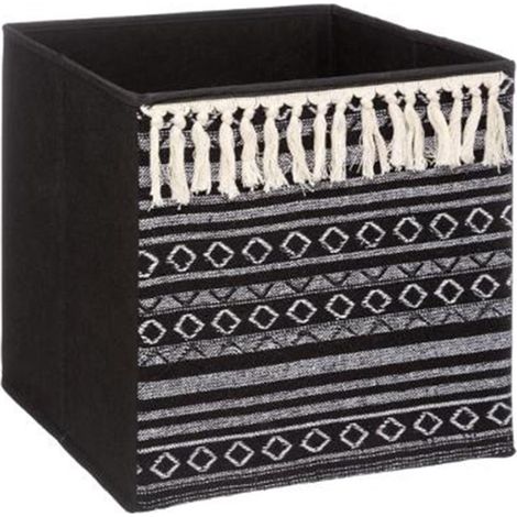 Boîte de Rangement Ethnique Mix N'Modul 31x31cm Noir